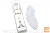 Wii Remote In Nunchuk Silikonska Prevleka, Bela