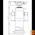 Cilinder teleskopski, 3stopnje, 5t, 790mm, s kroglo 2034S