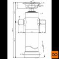 Cilinder teleskopski, 3stopnje, 5ton, 1490mm, s kroglo 2038S