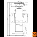 Cilinder teleskopski, 2stopnji, 3.5t, 595mm, s kroglo 2022S