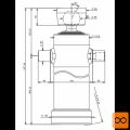 Cilinder teleskopski, 3stopnje, 8t, 1043mm, s kroglo 3035S