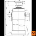 Cilinder teleskopski, 5stopenj, 11t, 1880mm, s kroglo 3054S