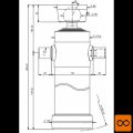 Cilinder teleskopski, 3stopnje, 8t, 893mm, s kroglo 3034S