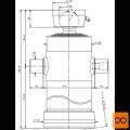 Cilinder teleskopski, 3stopnje, 16t, 2093mm, s kroglo 4039S