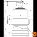 Cilinder teleskopski, 6stopenj, 13t 1465mm, s kroglo 6020S