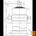 Cilinder teleskopski, 7stopenj, 22t, 4160mm, s kroglo 7058S