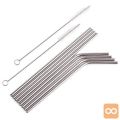 Set 8 inox kovinskih slamic za večkratno uporabo