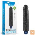 VIBRACIJSKI PENIS Lovetoy Real Softee Black 9,5''