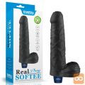 VIBRACIJSKI PENIS Lovetoy Real Softee Black 9''