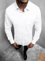 Bela dolga srajca slimfit Xl
