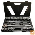 Komplet račne 20 delni set 3/4″ – 6 kotne vtičnice 19-50mm 